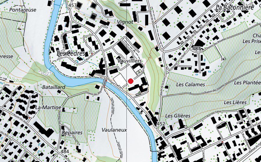 Map showing the location of Collège de Vauvilliers (School)