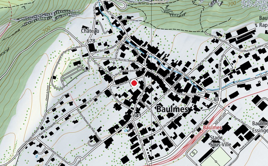 Map showing the location of Collège des Aiguilles (School)