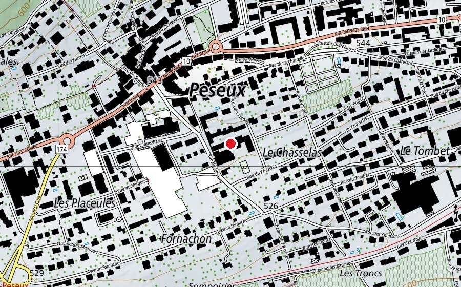 Carte indiquant l’emplacement de Collège des Coteaux (École)