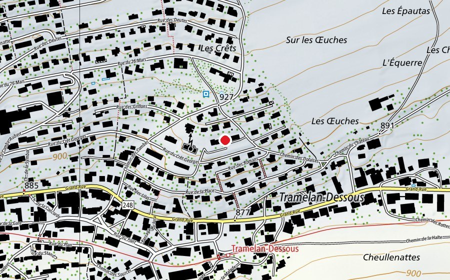Carte indiquant l’emplacement de Collège des Dolaises (École)
