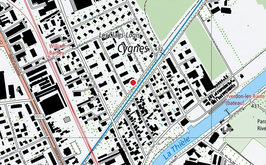 Karte mit dem Standort von Collège des Prés-du-Lac (Schule)