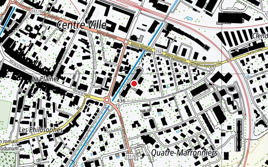 Mappa con la posizione di Collège des Quatre-Marronniers (Scuola)