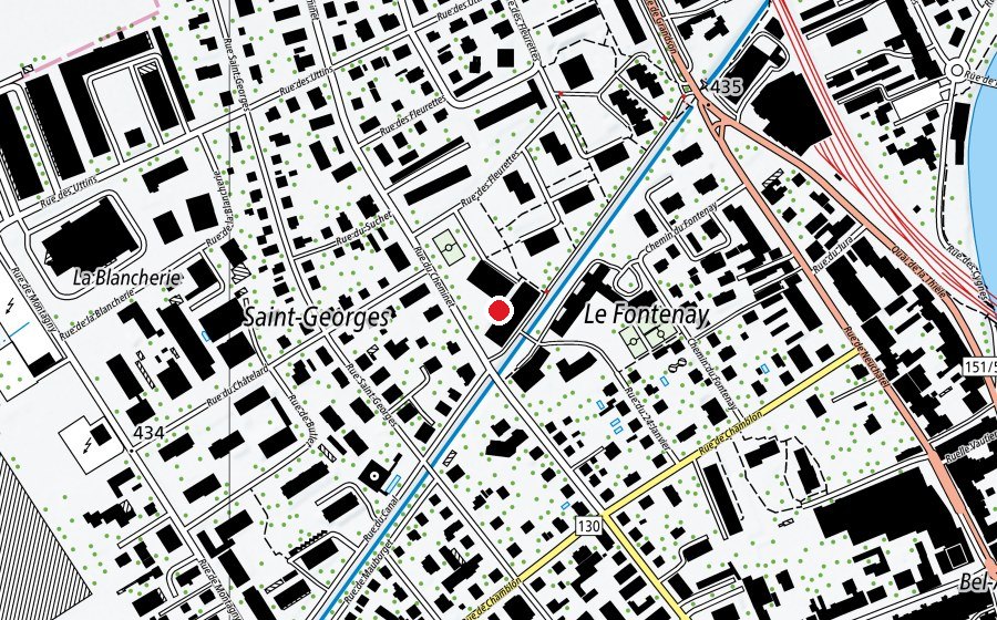 Mappa con la posizione di Collège du Cheminet (Scuola)