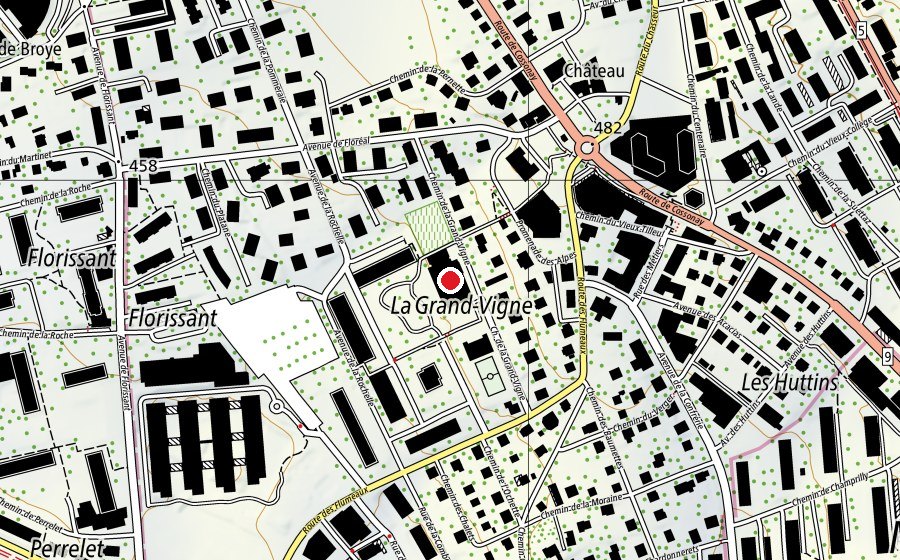 Karte mit dem Standort von College du Grand Pré (Schule)