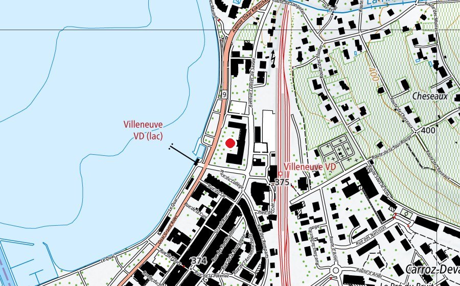 Mappa con la posizione di Collège du Lac Nord et Sud (Scuola)
