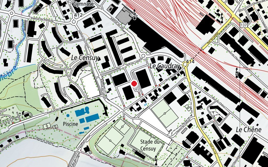 Map showing the location of Collège du Léman (School)