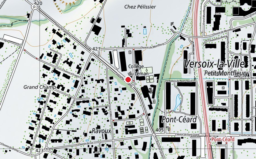 Mappa con la posizione di Collège du Léman (Scuola)