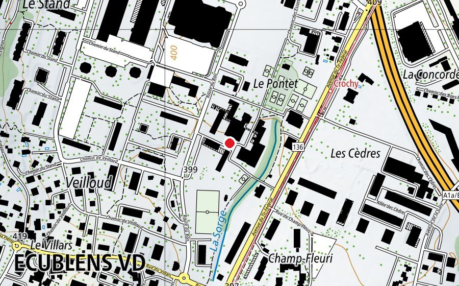 Map showing the location of Collège du Pontet (School)