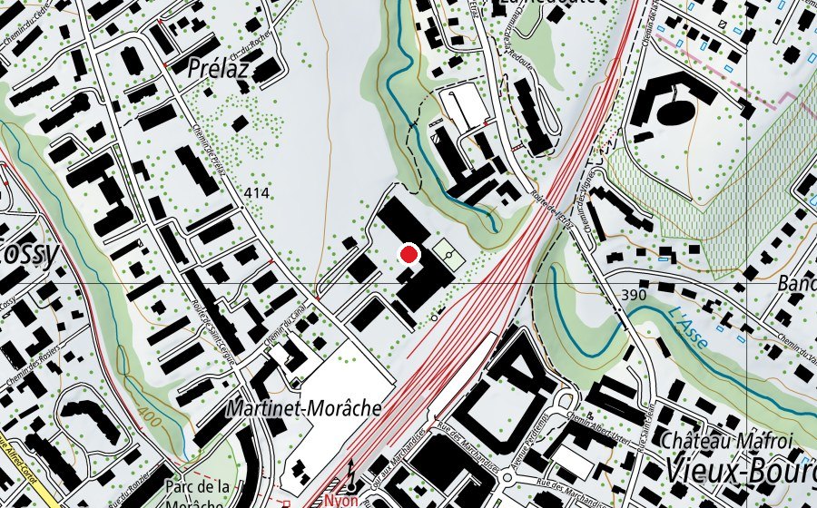 Mappa con la posizione di Collège du Rocher (Scuola)