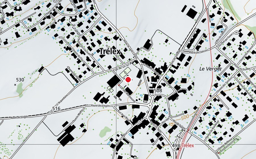 Map showing the location of collège Farandole (School)