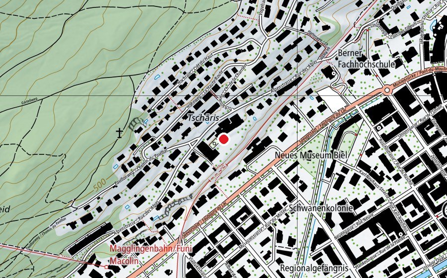 Mappa con la posizione di Collège Filière Bilingue Sec I / Oberstufenzentrum Filière Bilingue Sek I (Scuola)