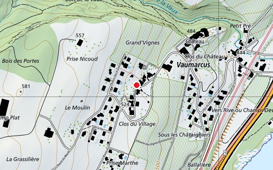 Carte indiquant l’emplacement de Collège (École)