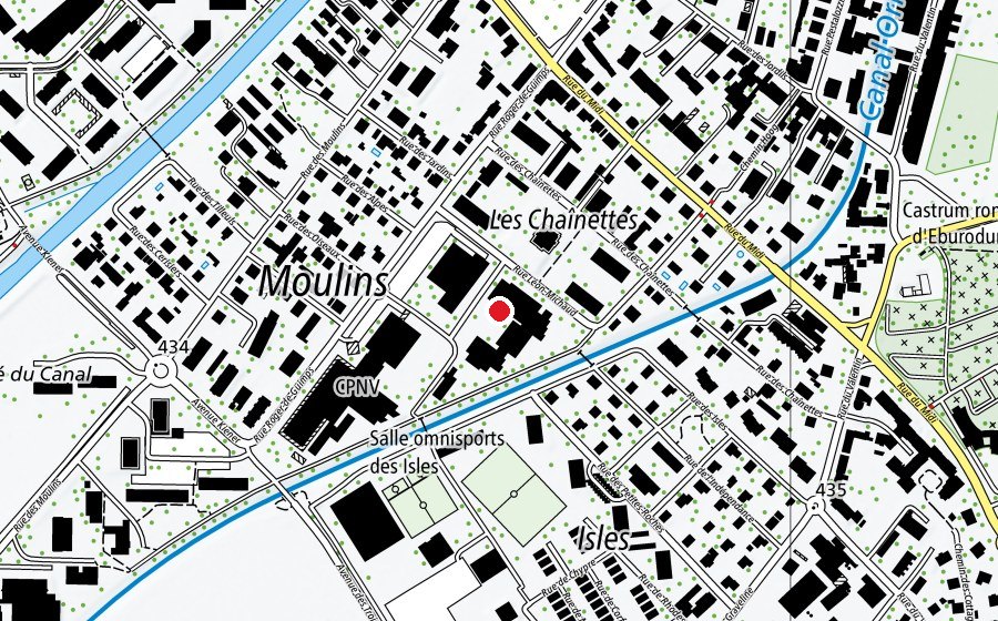 Mappa con la posizione di Collège Léon-Michaud (Scuola)