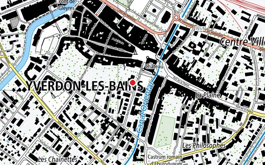 Carte indiquant l’emplacement de Collège Pestalozzi (École)