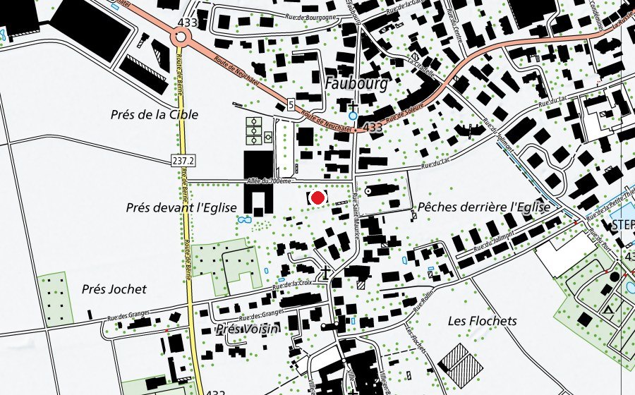 Map showing the location of Collège primaire (School)