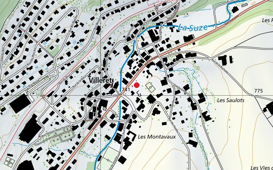 Carte indiquant l’emplacement de Collège (École)