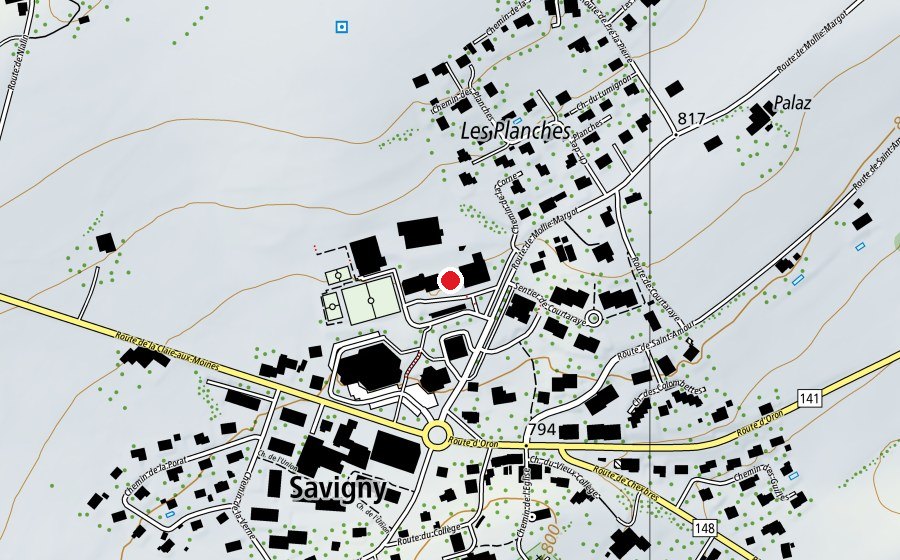 Carte indiquant l’emplacement de Complexe scolaire de Savigny (École)