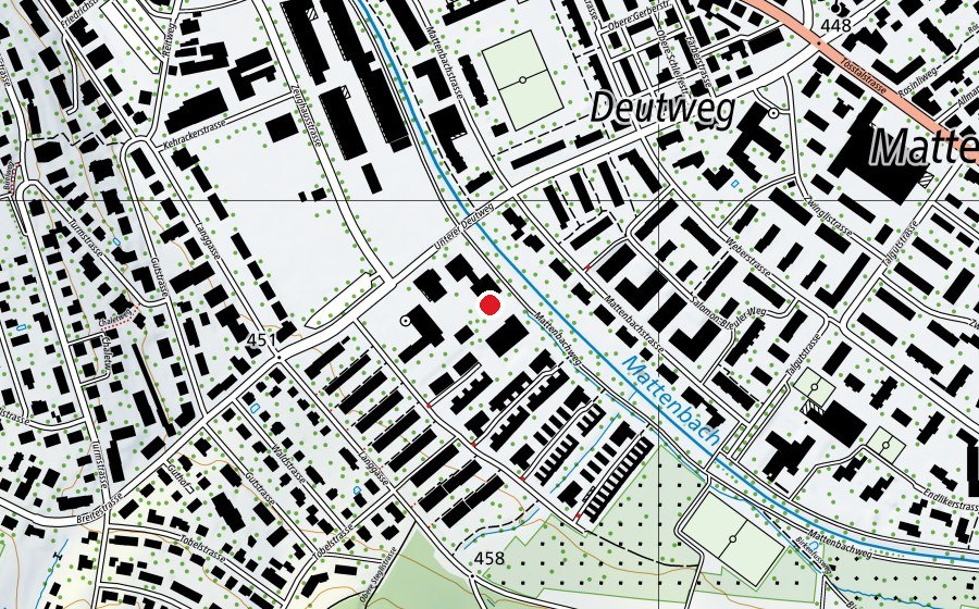 Map showing the location of CPS Maurerschule (School)