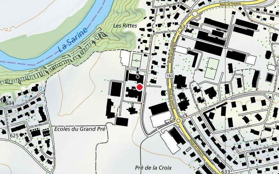 Mappa con la posizione di Cycle d'Orientation de Marly (Scuola)