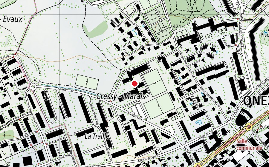 Karte mit dem Standort von Cycle d'Orientation du Marais (Schule)
