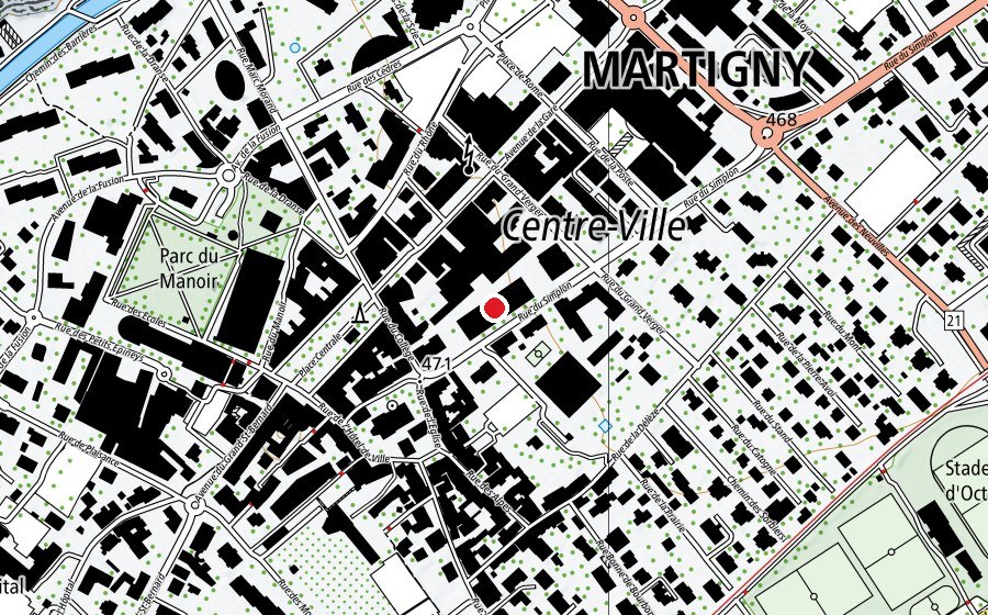 Carte indiquant l’emplacement de Cycle d'Orientation (École)