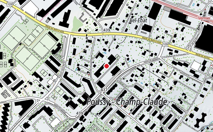 Map showing the location of Deutsche Schule Genf (School)