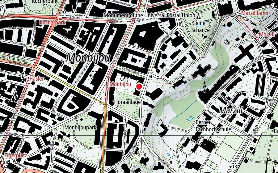 Mappa con la posizione di DMS Fachschule (Scuola)