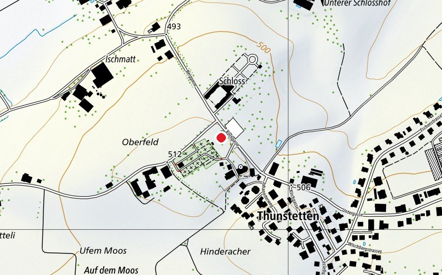 Map showing the location of Dorfschule Thunstetten (School)