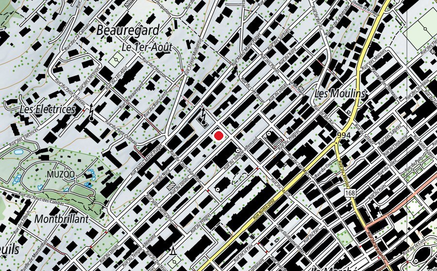 Map showing the location of Doubs 34 (School)