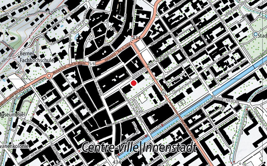 Carte indiquant l’emplacement de Dufour (École)