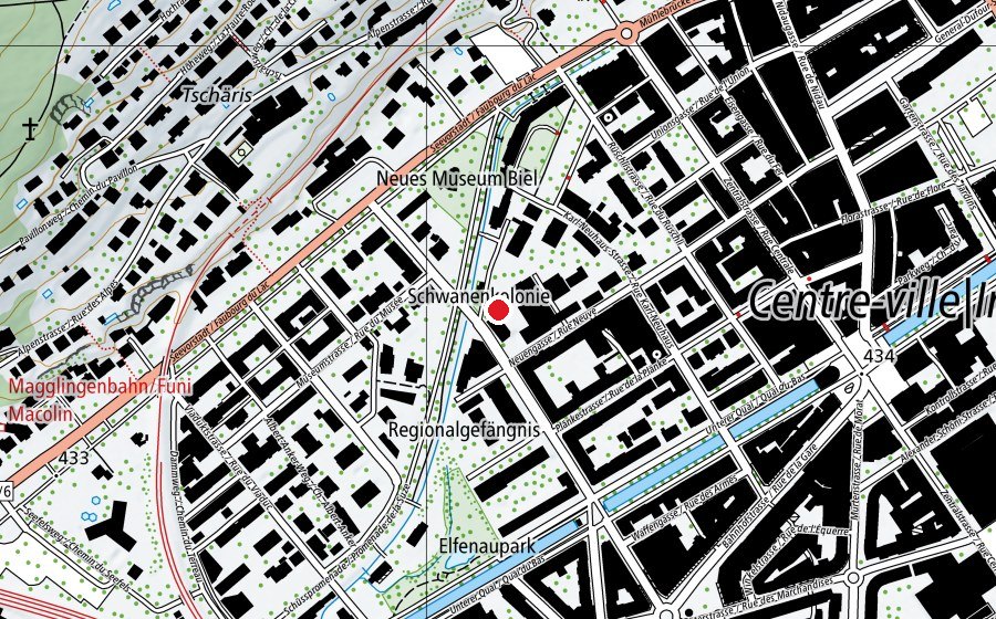 Carte indiquant l’emplacement de ECAP (École)