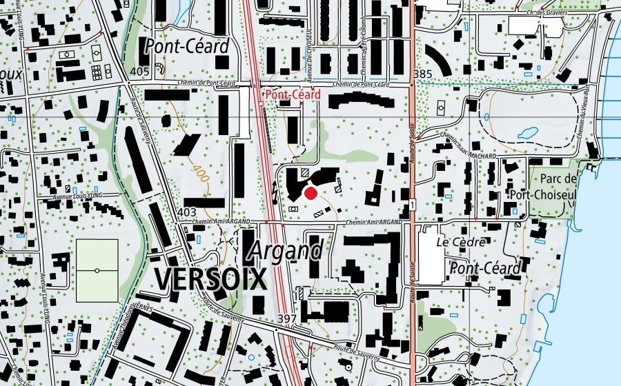Carte indiquant l’emplacement de Ecole Ami-Argand (École)