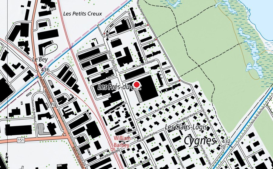 Carte indiquant l’emplacement de École Aquarelle (École)