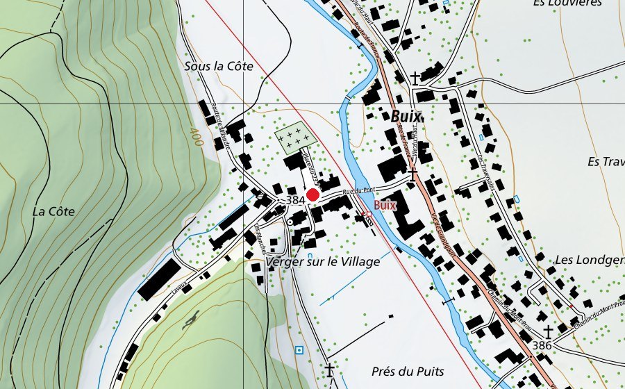 Mappa con la posizione di École Buix (Scuola)