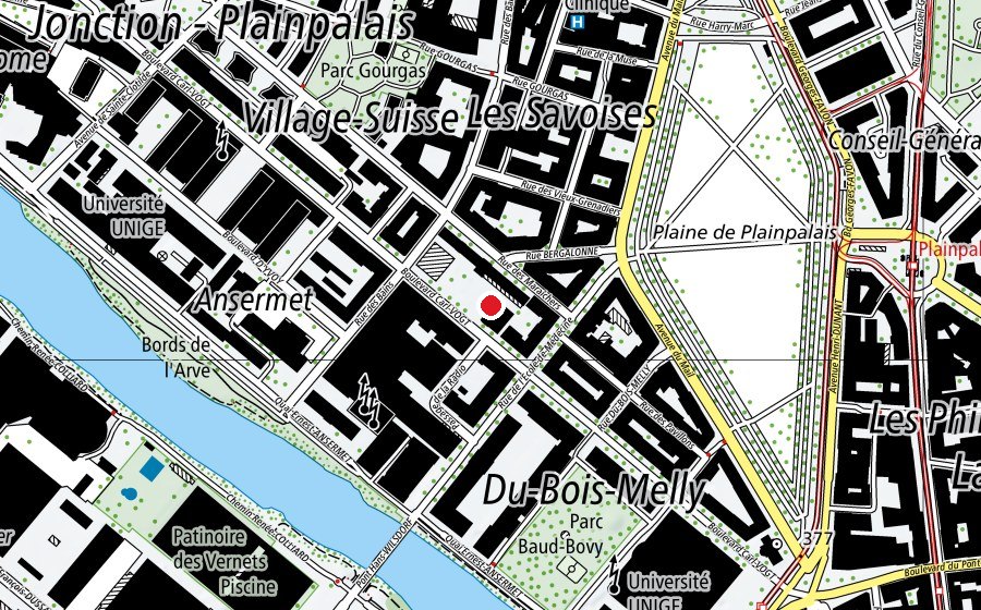 Carte indiquant l’emplacement de Ecole Carl-Vogt (École)