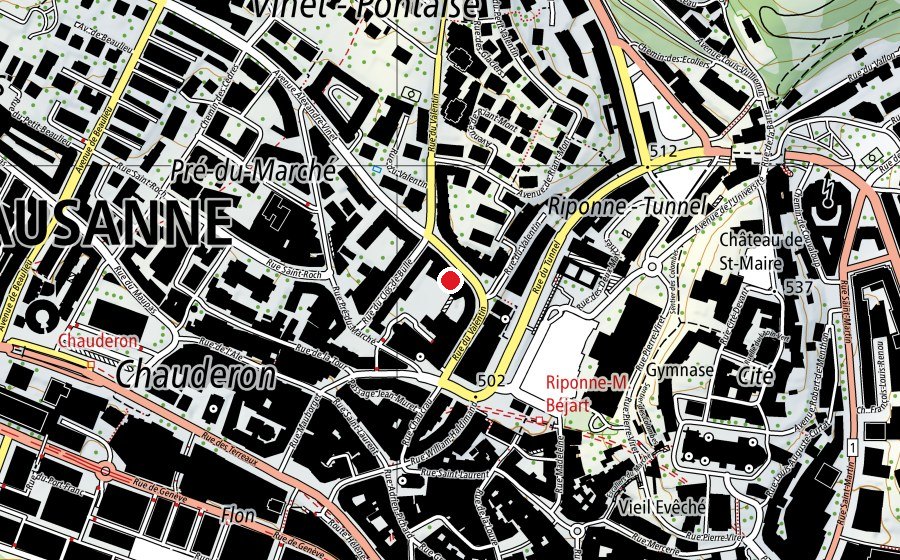 Map showing the location of École catholique du Valentin (School)