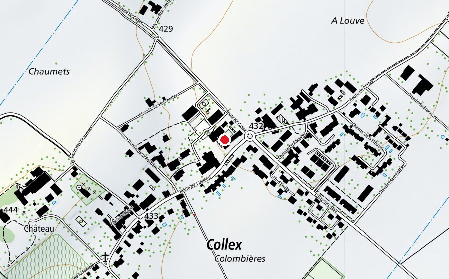 Karte mit dem Standort von École (Schule)