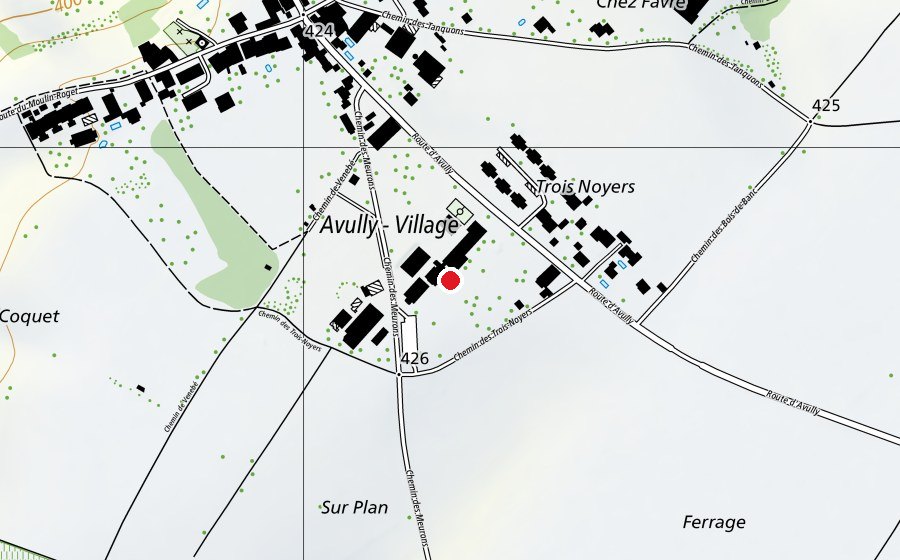 Carte indiquant l’emplacement de Ecole d'Avully (École)