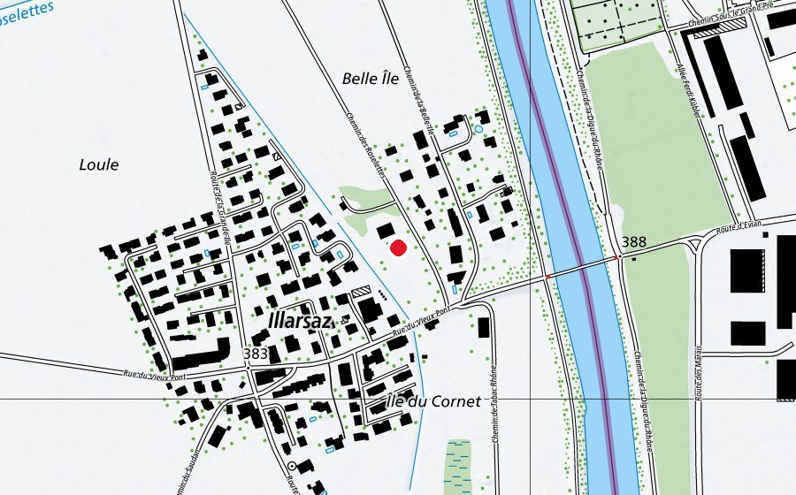 Map showing the location of Ecole d'Illarsaz (School)