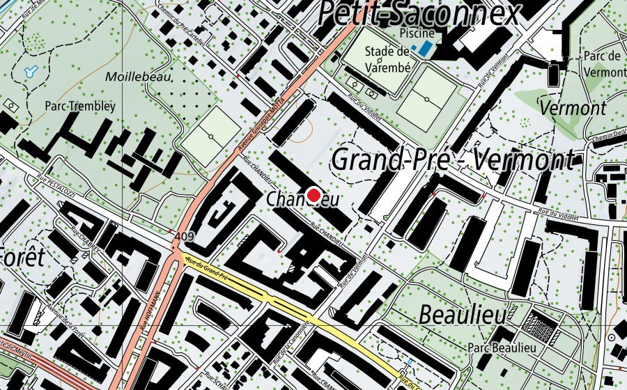 Carte indiquant l’emplacement de Ecole de Chandieu (École)