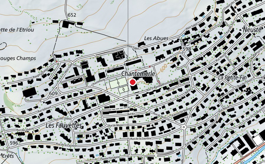 Carte indiquant l’emplacement de École de Chantemerle (École)