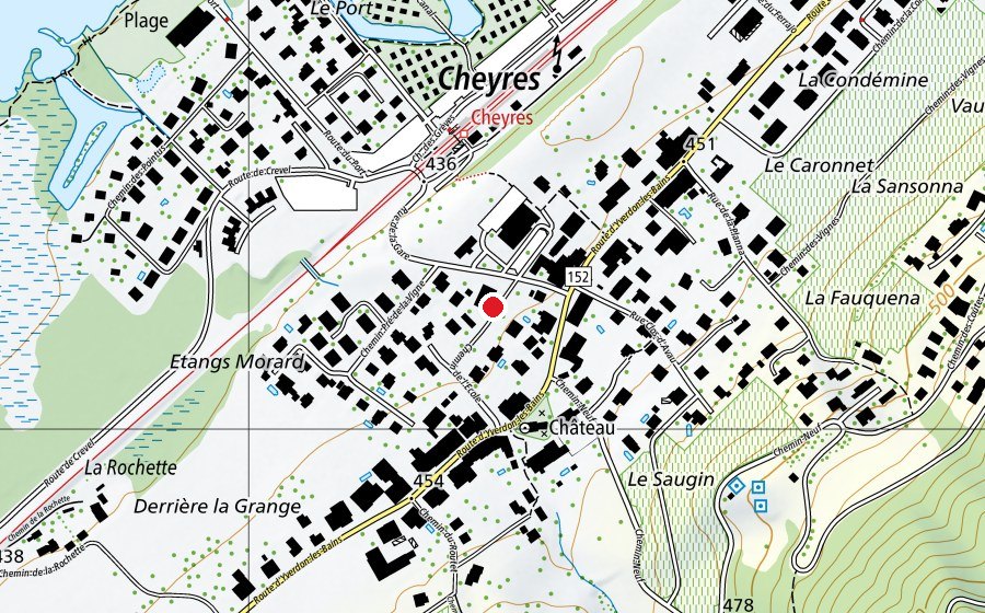 Map showing the location of École de Cheyres (School)