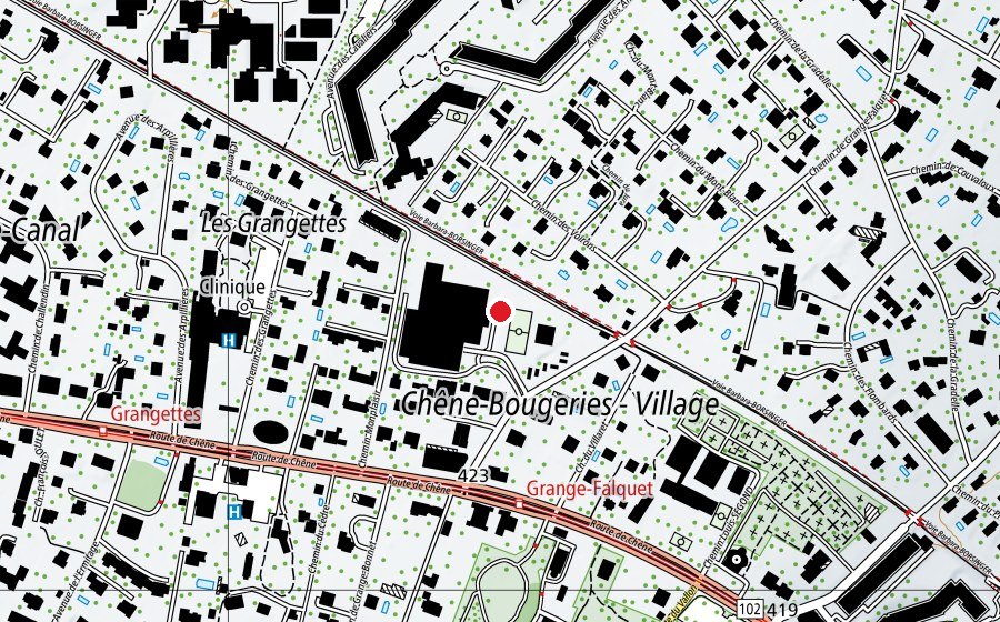 Mappa con la posizione di Ecole de culture générale Jean-Piaget (Scuola)