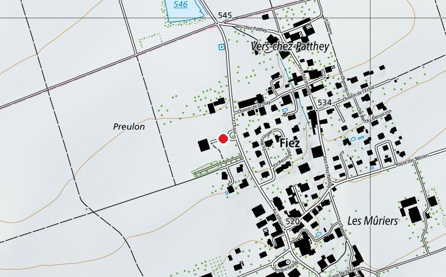 Mappa con la posizione di École de Fiez (Scuola)