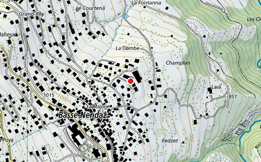 Map showing the location of École de la Biolette (School)