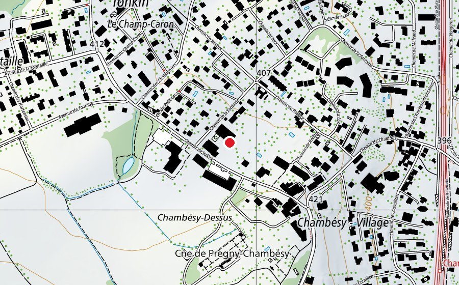 Map showing the location of École de la Fontaine (School)