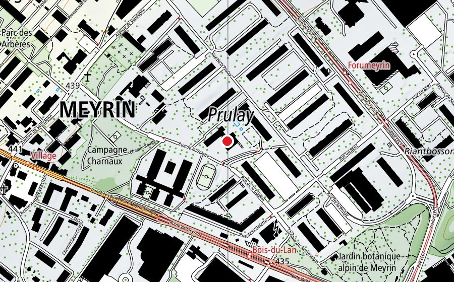 Map showing the location of École de la Golette (School)