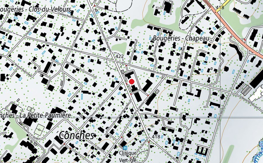 Map showing the location of École de la Petite Enfance (School)