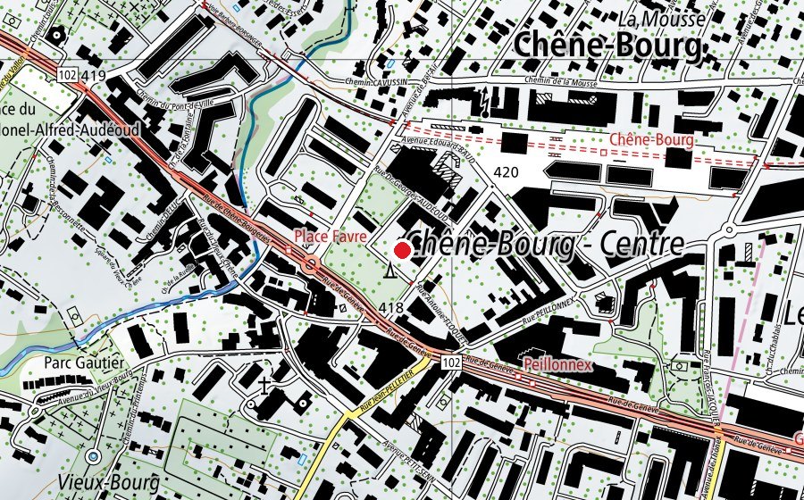 Mappa con la posizione di École de la Place Favre (Scuola)
