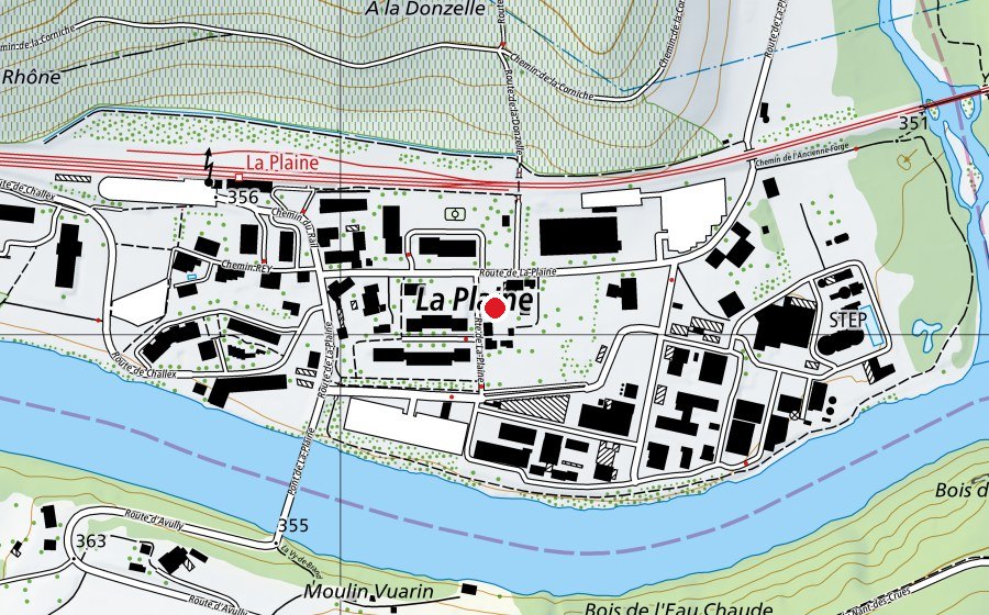 Map showing the location of Ecole de La Plaine (School)